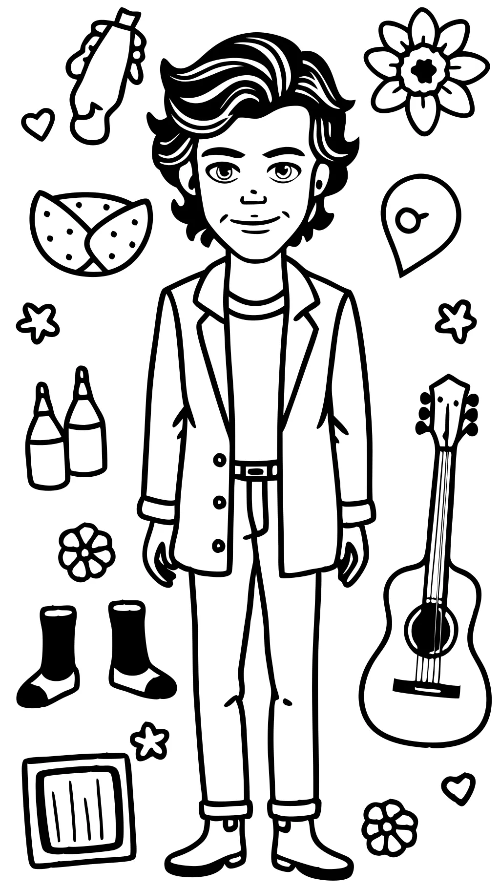 harry styles coloring pages